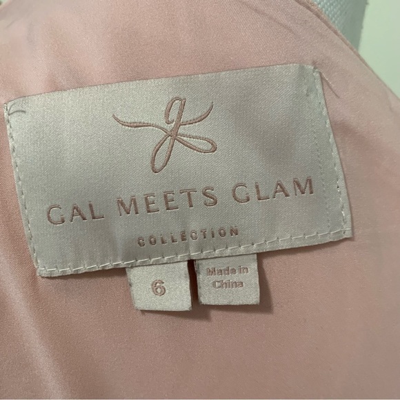 Gal Meets Glam Yvonne Dream Crepe One-Shoulder Dress in Rose Quarts sz 6 - Picture 6 of 6